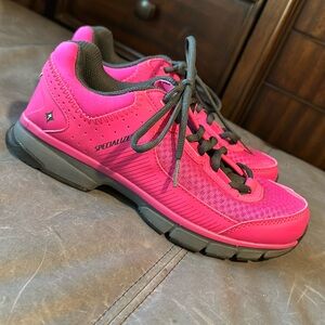 Pink/Magenta Specialized Clipless Cycling Shoes